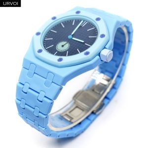 URVOI Case Band for Swatch x AP Royal Pop Pocket Watch change to Wristwatch High-Tech Polymer Strap Quality Butterfly Buckle2026