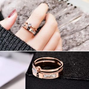 CINCIN WANITA TITANIUM WARNA ROSE GOLD / AKSESORIS WANITA TITANIUM / PERHIASAN FASHION TITANIUM ♥ GIRLIE ACC ♥