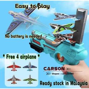 Airplane Launcher foam Catapult Plane Toy for Kids kapal terbang buih lontar plane Gun Shooting Game Toys Outdoor Sport Toys