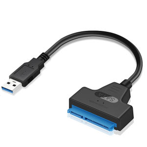 【Ready Stock】USB 3.0 To SATA 22 Pin 2.5 Inch Hard Disk Drive 6Gbps HDD SSD Adapter Solid State Drive Connector Cable Lead
