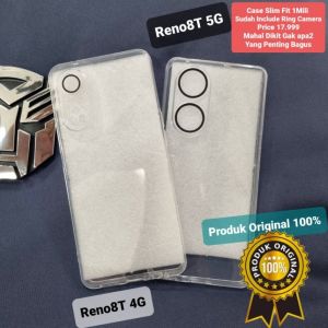 ORIGINAL ULTRA THIN 1.0mm Case + RING Camera OPPO A78 A77s A57 Reno7 Reno8T 4G Reno8T 5G SLIM Softcase Tipis CLEAR BENING Glossy Simple Soft Casing Glosy Plastik TPU Silicone Sofcase Pelindung Lensa/ 1 Set Original ORI PRO Silikon Karet 8T Reno8 T A77 s 7