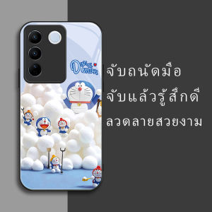 สำหรับ Vivo S16/Vivo S16 Pro/Vivo V27/Vivo V27 Pro เคสศัพท์กันตก สีฟ้าลูกแมว บุคลิกภาพทันสมัย