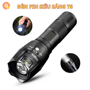 Đèn Pin Siêu Sáng T6 - Có Zoom Xa Gần Chống Nước Thiết Kế Hiện Đại Nhỏ Gọn Tiện Lợi