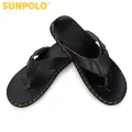 South Red Finger Cow Leather SUNPOLO KEP204-02 (Black). 