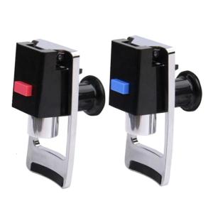 2 Pieces Water Dispenser Replacement Push Faucet with Two Water Valves and Child Cold and Hot Water Spigot