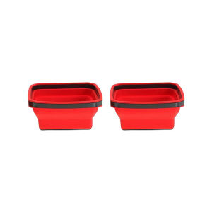 2PCS Collapsible Magnetic Parts Tray Silicone Bowl Foldable Tool Organizer Storage Holder for Screws Nuts Bolts Auto Repair Garage
