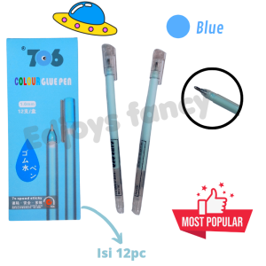 Edjoys Lem glue stick pen pastel fluorescent Color glue pen Lem dot pulpen warna warni 3706