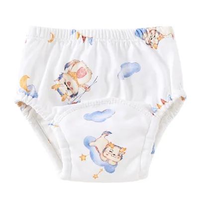 Phanqy Baby Training Pants Reusable Cotton Diaper Pants Waterproof Leakproof Breathable Potty Underwear For Toddlers