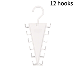 JS SHOP V-Shaped Hanging Rack 12 Hook Closet Hanger Space-Saving Triangular Hook Rack Easy Installation V-Shape Hooks