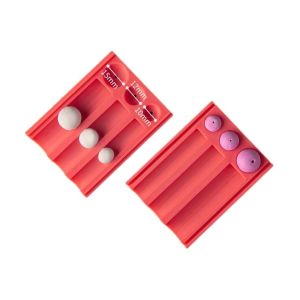 MMLUCK 1 Pair / 3 Pairs với máy đục lỗ Máy làm hạt đất sét polymer Tạo hình nhanh chóng Cọ xát liên tục Khuôn làm hạt đất sét mềm Công cụ hỗ trợ Làm thủ công Khuôn tạo hình quả bóng tròn Người thợ gốm