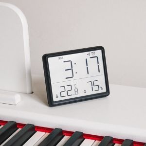 CHUAN Large LCD Screen Hanging Clock ic Ultra Thin Digital Alarm Clock Digital Display Kitchen Clock Home Use