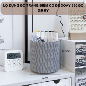 Lọ Đựng Đồ Trang Điểm Có Đế Xoay 360 Độ - Hộp Đựng Đồ Tiện Dụng Tối Ưu Không Gian