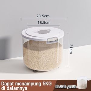 5/10/15kg Rice Storage Organizer Besar Kotak Beras Kotak Penyimpanan Makanan Rice Box Storage Beras Rice Dispenser Box Plastik Serbaguna