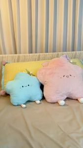 40cm Ins Style Cute Star Cushion Star Plush Pillow Soft Fluffy Throw Pillow Decorative Stuffed Star Doll