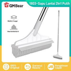 GM Bear Sikat Lantai Kamar Mandi (2 in 1) 1803 - Sikat Pembersih Dinding WC Wiper Dorong Serokan