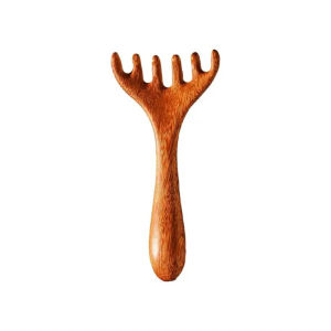 Sisir Pijat Kepala Bahan Kayu Sisir Pijat Meridian Kayu Cendana Antler Meridian Comb