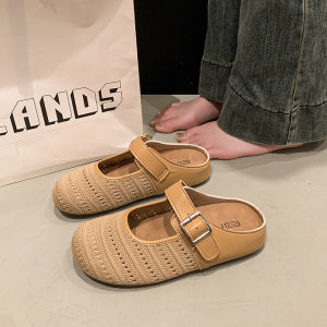 Breathable Thick-Soled Height-Increasing Mesh Shoes With Closed Toe WomenS Summer Outdoor Wear 2025 New Slip-On Sandals