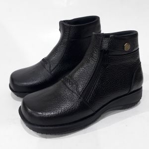 Sepatu Boots anak Laki-laki full Kulit / Kulit asli Model Resleting 6 inch ( Kulit sapi premium )