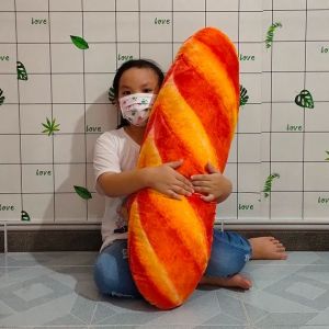 GỐI ÔM NGỦ HÌNH BÁNH MÌ 65CM VẢI NHUNG MỊN HÀNG CAO CẤP AN TOÀN CHO BÉ
