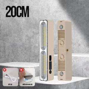 Đèn LED Sạc Đa Năng 3 Màu Sáng Dùng Ngoài Trời Cắm Trại Có Chế Độ Báo Hiệu Đèn Pin Móc Treo