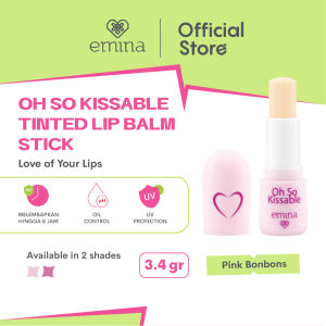 [GJK] Emina Oh So Kissable Tinted Balm Stick 3.4 g - Lip Balm Melembabkan Bibir Warna Natural UV Protection