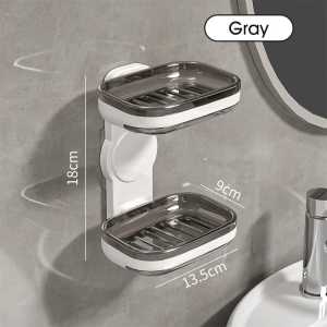 Bar Soap Box 2 Layer / Tempat Sabun Batangan 2 tingkat 2 in 1/ Kotak Sabun Batangan W8212