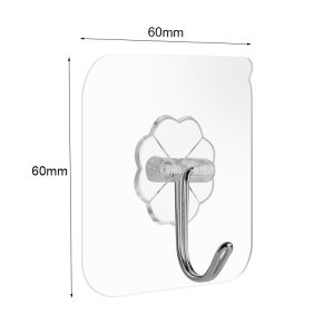 🔥Wishwa👍 10Pcs Transparent Strong Sticky Wall Hanging Nail-free Hook for Kitchen Bathroom living room