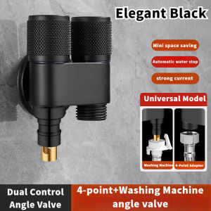 Kebidumei Hợp kim nhôm 3 cách một trong ba ra van góc cho máy giặt bệt vệ sinh phòng tắm ban công Ba Đầu Vòi Nước phụ kiện phòng tắm