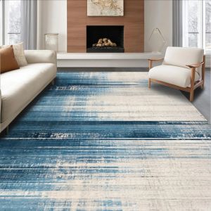 Simple Geometric Living Room Carpet Crystal Velvet Modern Hotel Homestay Decorative Mat Stain-Resistant Bedroom Bedside Study Room Rug 简约几何客厅地毯 现代酒店民宿装饰毯 耐脏 卧室床边毯 书房地毯 FUNIANQI