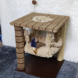 Sweet Home Cat Craft Carpet Cat Tree with Hammock 23 Inch Height High Quality Material Wood Crafted