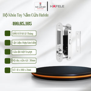 Bộ Khóa Tay Nắm Cửa Hafele 499.65.105 - Mở Trượt Hợp Kim Kẽm Màu Niken Mờ Bảo Hành 12 Tháng Kích Thước 41x160x2mm - BNK