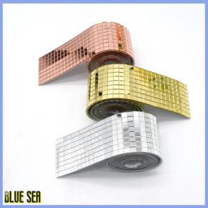 bluesea Miếng dán gương thủy tinh tự làm hình cầu Disco miếng dán tường trang trí tường nhà tự dính