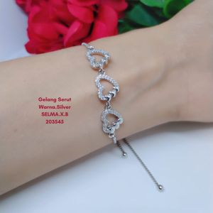 Gelang Serut Silver Titanium Xuping Perhiasan Aksesoris Lapis Emas Perhiasan Pengganti Emas