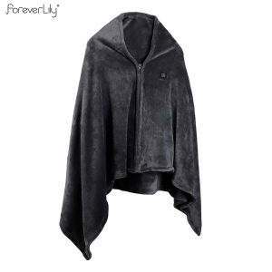 foreverlily Electric Heating Blanket shawl Multifunctional Warming Blanket Heating Pad Cold-Proof USB Washable Portable With Zipper/Pocket Traveling Office Home Shoulder Neck Knee Back