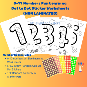 123 Number Fun Learning Dot Stickers Worksheets Early Learning Preschool Activity Kids Busy Book Quiet Book