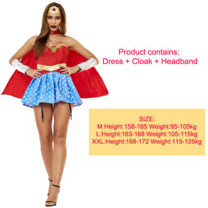 Marvel Women Superhero Costume Adult Supergirl Cosplay Dress Sci-Fi Movie Superwomen Uniform Outfit Halloween Fancy Dress