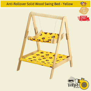 Anti-Rollover Solid Wood Swing Bed For Pet / Cat Hammock / Double Deck