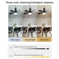 Kitchen Ceiling Fan Light Modern Dimmable Ceiling Fan with Remote Control and Led Light Low Profile Reversible Blades Super Bright E27 Base Top. 