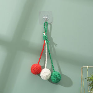 Cat Toy Pet Hanging Sisal Ball Cat Scratch Ball Durable and Bite Resistant Pet Interactive Toy