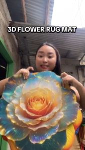 【BUY1 TAKE1】50*50CM 3D Floral Diatom Mud Floor Mat Water Absorbing Non Slip Bathroom Bath Mat Decor