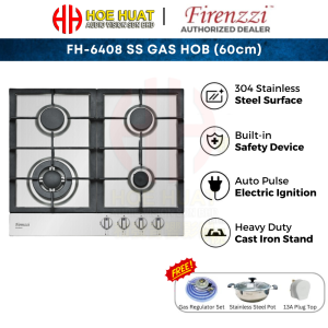 【FREE SHIPPING】Firenzzi FH-9500 SS 5 Sabaf Burner Stainless Steel Built-in Gas Hob FH9500 FH9501 FH9502 Firenzzi 5 Burner