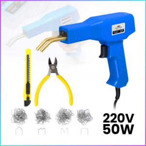 COD Pistol Las Plastik Bodi Motor Bumper Mobil Paket Lengkap / 1 Set Alat Las sambung Bodi Motor Bumper Mobil Tinggal Pakai / OTOHEROES Pistol Las Kendaraan Automotive Plastic Welding Gun 220V 50W - Q028 / Solder Penyambung Lubang Plastik Lengkap Murah