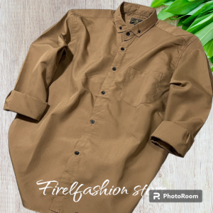 kemeja polos pria warna coksu lengan panjang murah