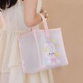 NOBLELUX PVC Túi tote trong suốt Sức chứa lớn Không thấm nước Túi xách trong suốt Di động Thạch Túi đeo vai Phụ nữ. 