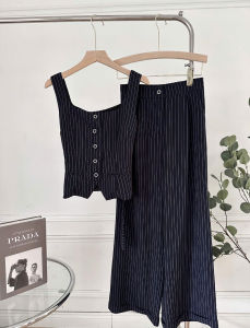 Set kẻ sọc dáng vest sang trọng A1658