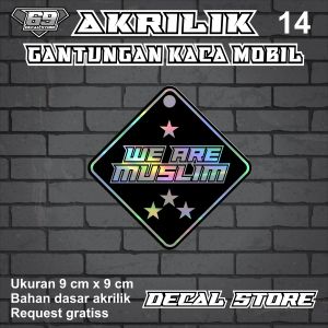 Akrilik Gantungan Kaca Mobil dan Truck Variasi Bebas Custom Decal Store 14