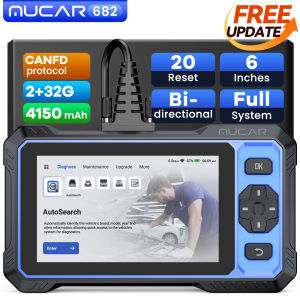 MUCAR 682 BI-Directional Control OBD2 Scanner wireless obd2 scanner Full System Diagnostic Scan Tool 20 Reset car scanner diagnostic tool  Car Scan Tools