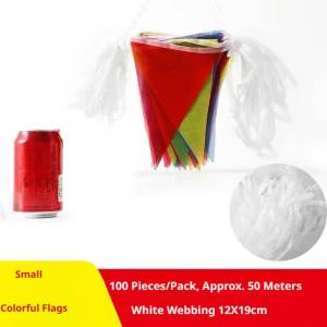 150Pcs 100M Colorful Fiesta Flag Triangle Flags Banderitas For Birthday Party Decoration Celebrate