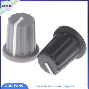Aokago 5pcs Rubber Half SHAFT KNOB Potentiometer Encoder KNOB 270องศา D-shaped