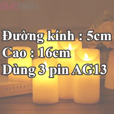 Đèn cầy pin điện tử lấp lánh nến dùng pin nến điện tử đèn led nến trang trí nhà hàng bàn tiệc noel giáng sinh Đức Hiếu Shop